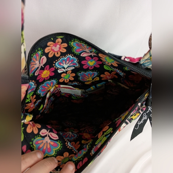 VERA BRADLEY Colorful Limited Edition Disney Black Quilted Crossbody Bag - Picture 5 of 11